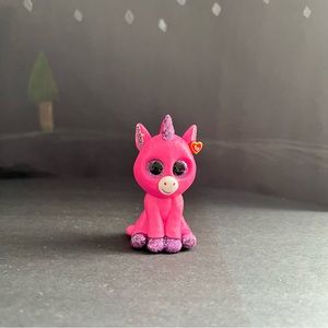 TY Beanie Mini Boos Figures Series 3 Bubblegum Pink Unicorn Glitter